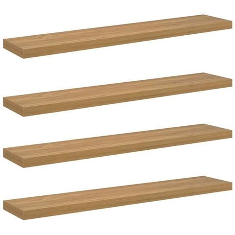 Scaffale da parete 4 pcs Marrone 120 x 23,5 x 4 cm - Foto 1