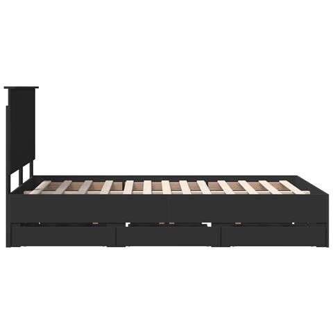 Struttura del letto Nero 120 x 190 cm Legno Ingegnerizzato - Foto 9