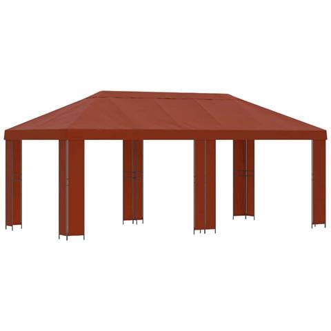 Gazebo da giardino 6 x 3 m Terracotta Poliestere e Acciaio 190 - Foto 1