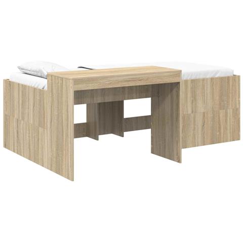 Letto alto per bambini con scrivania Rovere Sonoma - Foto 1