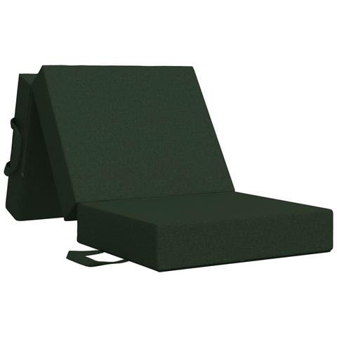 Divano Letto Pieghevole 90 x 67 x 45 cm Verde Scuro - Foto 1