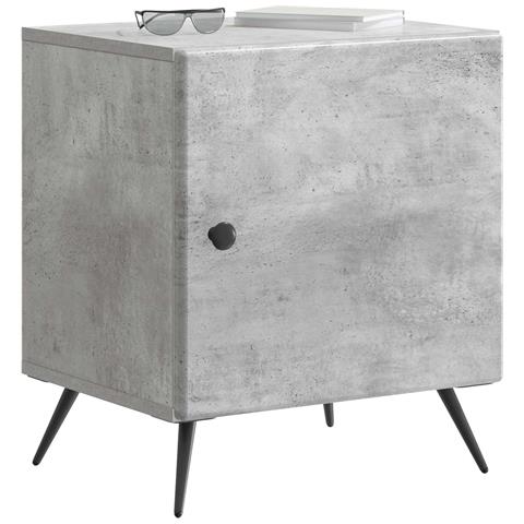 Armadio da Notte 2 pcs Grigio Cemento 43 x 34,5 x 50 cm - Foto 2