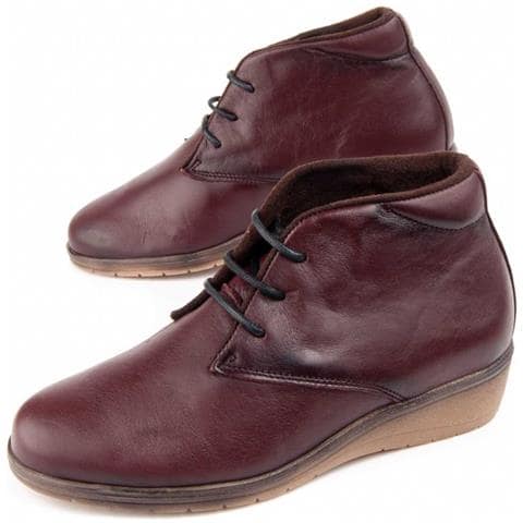 Stivaletto Con Zeppa Akila Bordeaux Bordeaux Pelle Naturale - Foto 1