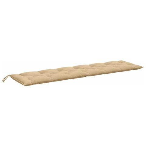 Cuscino per Panca da Giardino Beige Mélange 200x50x7 cm Tessuto - Foto 1