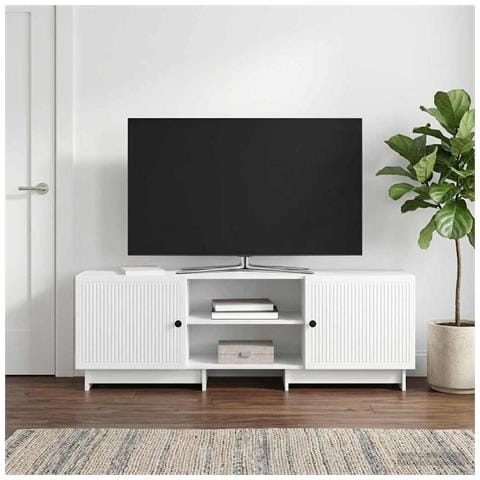 Mobile TV Bianco 150 x 31 x 50 cm Legno ingegnerizzato - Foto 2