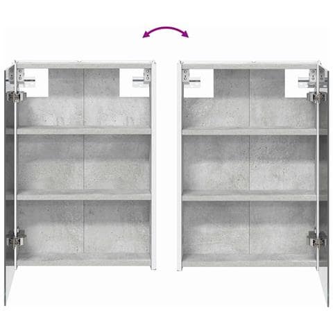 Set di mobili per il bagno 4 pcs Grigio Cemento - Foto 9