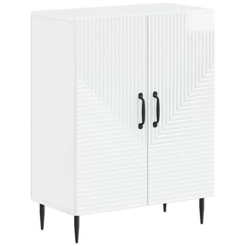 Mobiletto da Bagno HAARLEM Bianco Lucido 59,5 x 31 x 80 cm - Foto 1