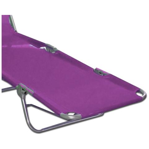 Lettino da spiaggia brandina prendisole con tettuccio da giardino viola - Foto 6