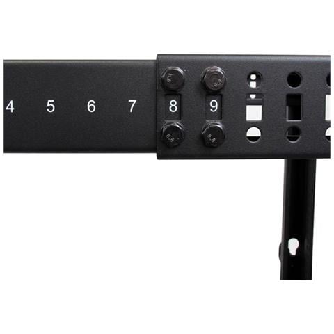 Armadio Server Rack con 4 staffe a Telaio Aperto 25U con profondita' regolabile, ruote orientabili e piedi di livellamento - Foto 2