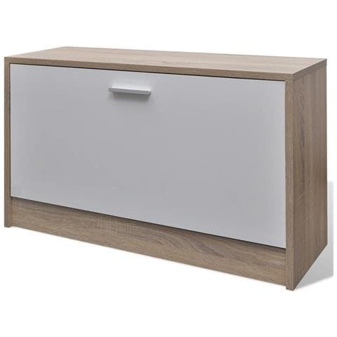Scarpiera in Legno Set 3 in 1 Rovere e Bianco - Foto 7