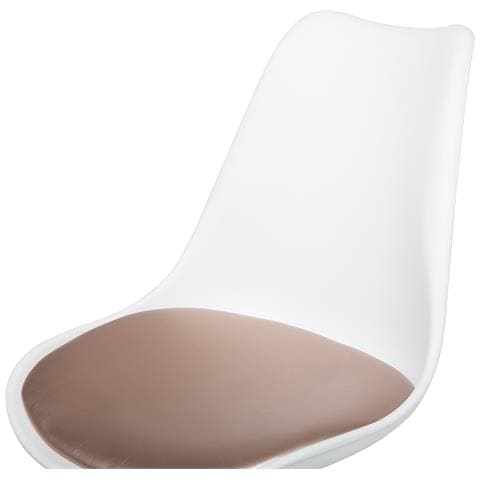 Sedia Da Scrivania Senza Braccioli Bianca Color Oro Dakota Ii - Foto 18
