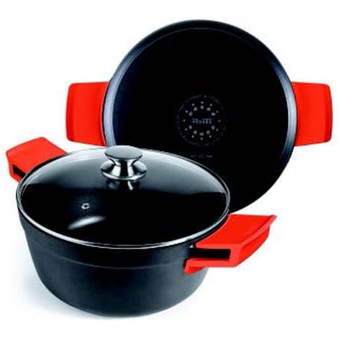 462128pentola Con Coperchio Exc. titanio 28, Acciaio, Nero, 28cm - Foto 1