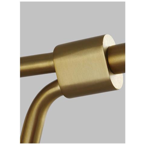 Applique 1 Luce, Nero Midnight, Ottone Brunito, E27 - Foto 8