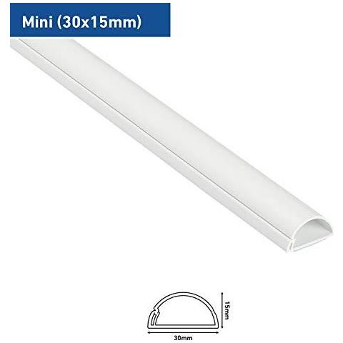 1m3015w Mini Trunking Management System Cavi Ordinati E Cavi Per Uso Casa E Ufficio Decorativo Coperchio Per I Cablaggi Bianco 30x15mm - Foto 2