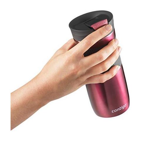 Byron Snapseal Tazza Di Corsa In Acciaio Inossidabile Tazza Termica Boccetta Di Vuoto Bicchiere A Perfetta Tenuta Tazza Di Caff Con Bpa Gratis Easy-clean Coperchio 470 Ml Rosso - Foto 4