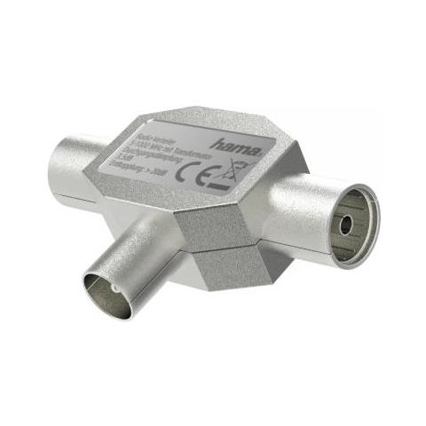 Splitter Antenna Hama Coax Plug - 2 Coax Sockets - Foto 1