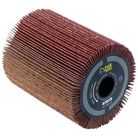 Spazzola Abrasiva Lamellare Ø80mm - L 100mm Per La Levigatura - Foto 1