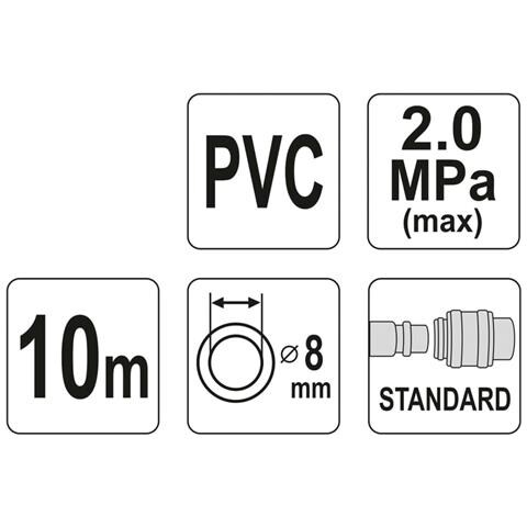 Tubo dell'Aria con Raccordo in PVC 8 mm x 10 m Blu - Foto 3