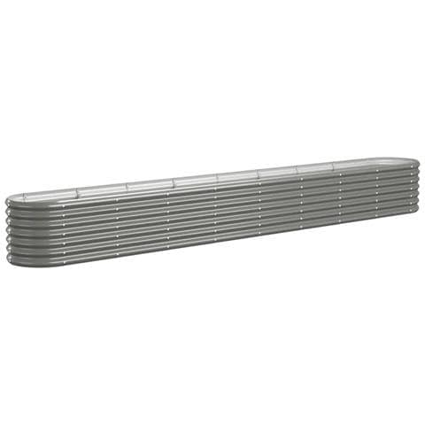 Letto Giardino Acciaio Verniciato a Polvere 332x40x36 cm Grigio - Foto 1