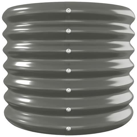 Letto Giardino Acciaio Verniciato a Polvere 332x40x36 cm Grigio - Foto 5