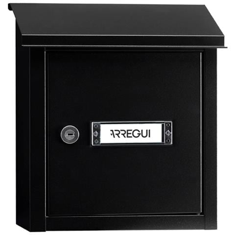 V4094 Cassetta Postale In Acciaio Per Porte O Cancelli Interni, Cassetta Postale 23x4 Cm, Taglia S (din A5), Anticorrosivo, Nero Testurizzato - Foto 1