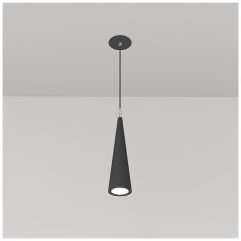 Lampadario A Sospensione Moderno Nevill Metallo Nero 1 Luce Gu10 40w - Foto 2