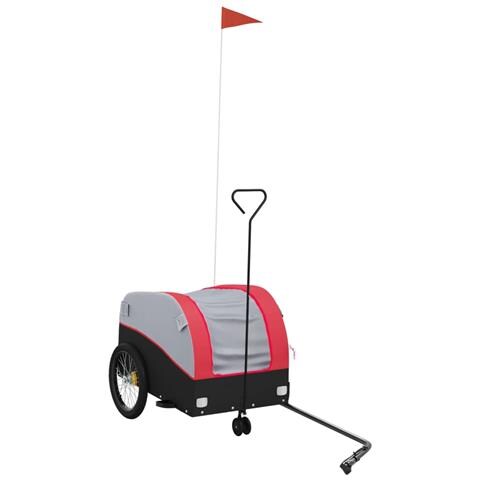 Rimorchio Da Bici Nero E Rosso 30 Kg In Ferro - Foto 1