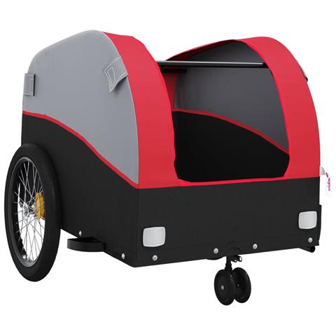 Rimorchio Da Bici Nero E Rosso 30 Kg In Ferro - Foto 10