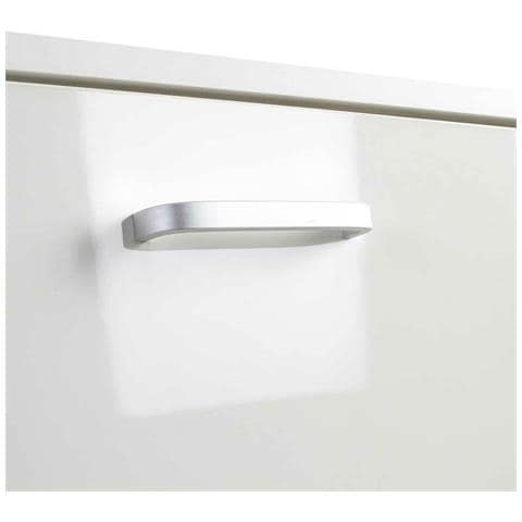 Scarpiera 3 Ante Ripiani Doppia Profondita In Legno 59x22x105 Cm Bianco Lucido - Foto 2