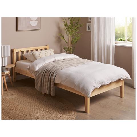 Letto Legno Di Pino Florac 90 X 200 Cm Marrone Chiaro - Foto 1