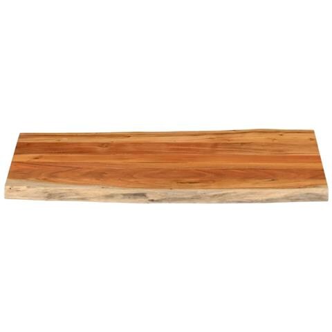 Piano Tavolo 120x60x2,5 Cm Rettangolare Legno Acacia Bordi Vivi - Foto 3