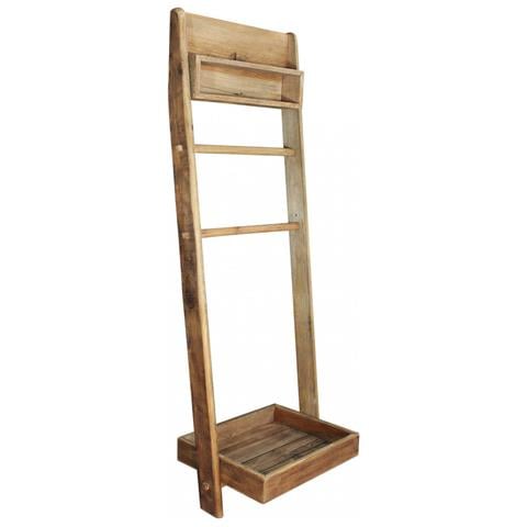 Scaffale Da Bagno A 2 Ripiani In Legno Di Pino H172 Cm Samson - Foto 1
