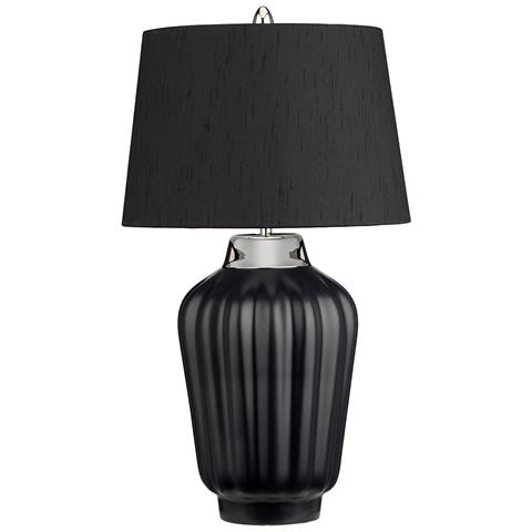 Lampada Da Scrivania Contemporanea Bexley Porcellana Nero Nichel 1 Luce E27 - Foto 1