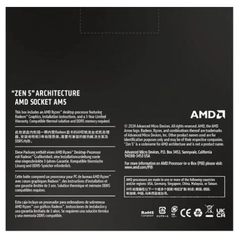 Processore AMD Ryzen 9 9900X (Zen 5) 12 Core 4.4 GHz Socket AM5 Boxato (Dissipatore Escluso) - Foto 4