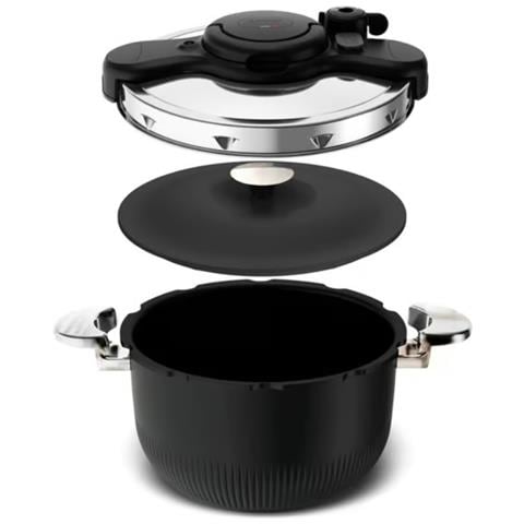 Pentola A Pressione In Acciaio Inox Nero Da 6 Litri - P4810700 - Foto 2