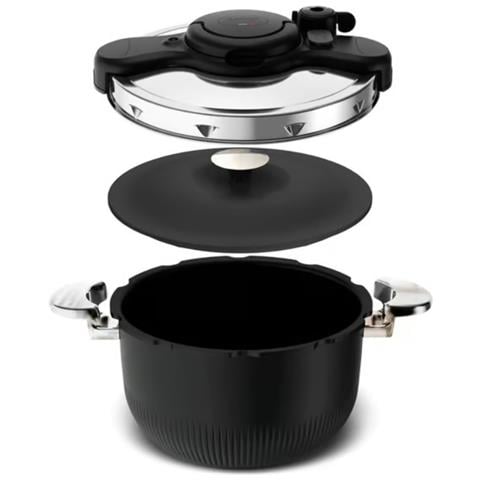 Pentola A Pressione In Acciaio Inox Nero Da 6 Litri - P4810700 - Foto 1