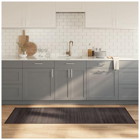 Tappeto Rettangolare Marrone Scuro 70x200 Cm In Bambù - Foto 1