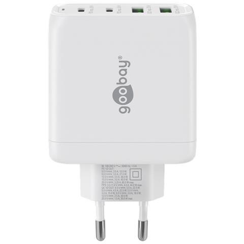 64818 Caricabatterie per dispositivi mobili Cuffie, Computer portatile, Smartphone Bianco AC Ricarica rapida Interno - Foto 2