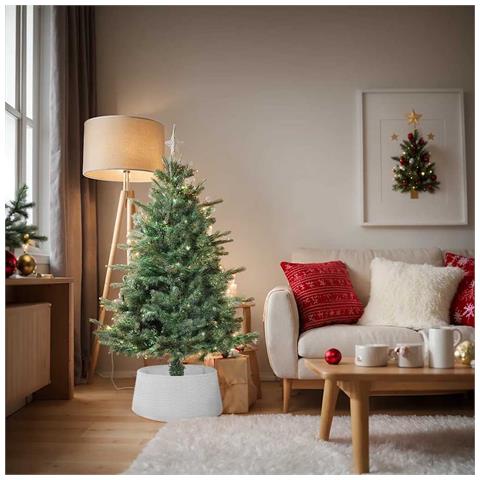 Gonna Per Albero Di Natale Bianca 56x23 Cm In Plastica - Foto 1