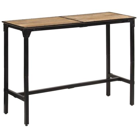 Tavolo da Bar 150x55x107 cm in Legno Grezzo Massello di Mango - Foto 1