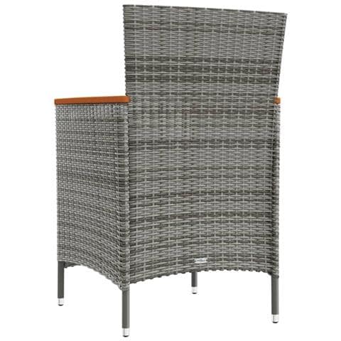 Sedie da Pranzo per Giardino 2 pz in Polyrattan Grigio - Foto 7