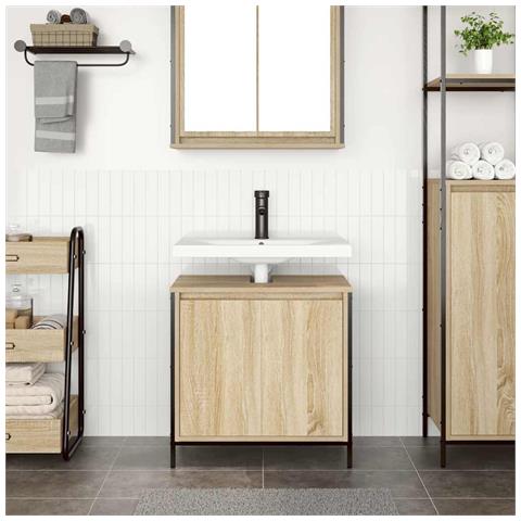 Mobile Lavabo da Bagno Rovere Sonoma 60x34,5x60 cm - Foto 9