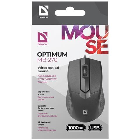 Optimum MB-270 mouse Mano destra USB tipo A Ottico 1000 DPI - Foto 3
