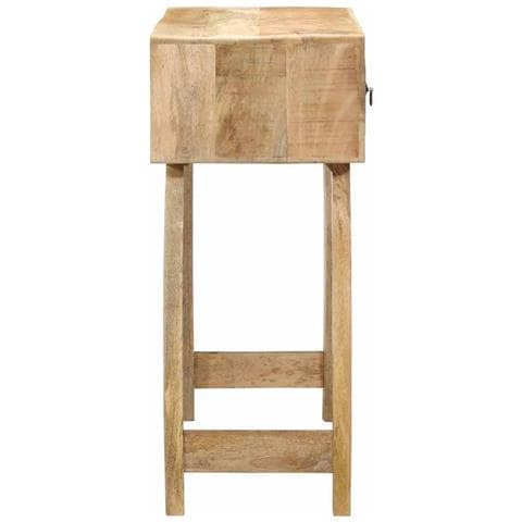 Tavolo Consolle 90x32x75 Cm In Legno Massello Di Mango Grezzo - Foto 3