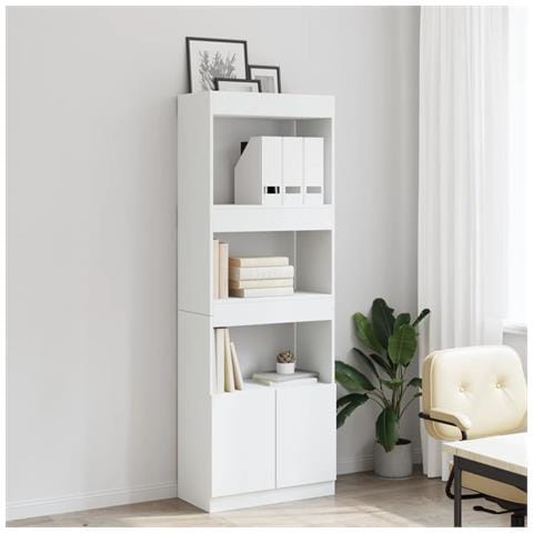 Credenza Bianca 63x33x180 Cm In Truciolato - Foto 3