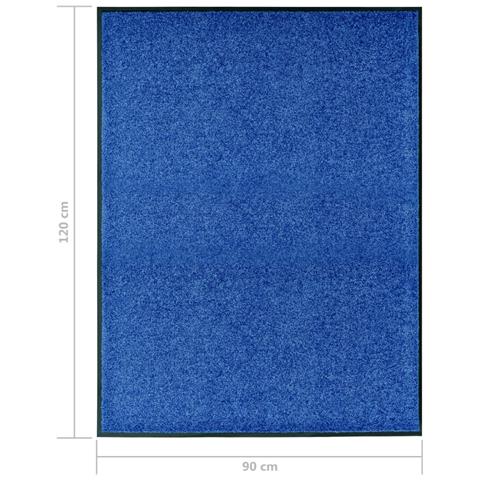Lusso Casadino -  Zerbino Lavabile Blu 90x120 Cm - Foto 6