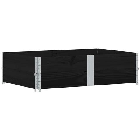 Fioriera Da Giardino Nera 150x100 Cm In Legno Massello Di Pino - Foto 1