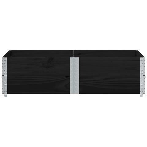 Fioriera Da Giardino Nera 150x100 Cm In Legno Massello Di Pino - Foto 2