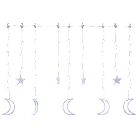 Lusso Casadino - Luci Fatate Stella E Luna Con Telecomando 345 Led Blu - Foto 1