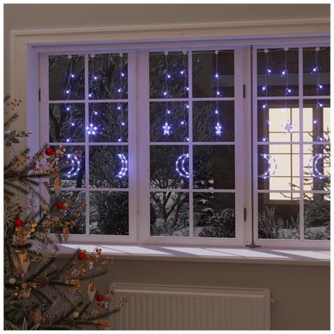 Lusso Casadino - Luci Fatate Stella E Luna Con Telecomando 345 Led Blu - Foto 7